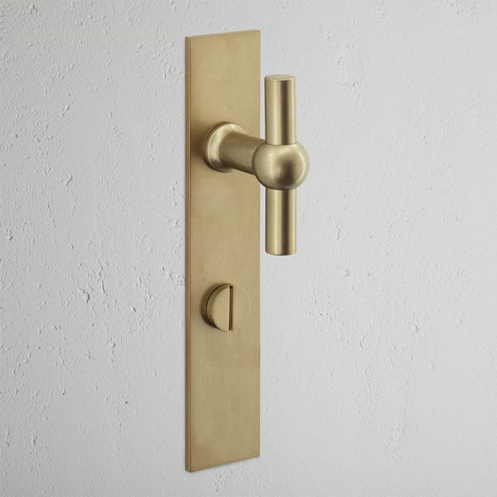 Harper T-Bar Long Plate Sprung Door Handle & Thumbturn | Knob handles | Corston Architectural Detail