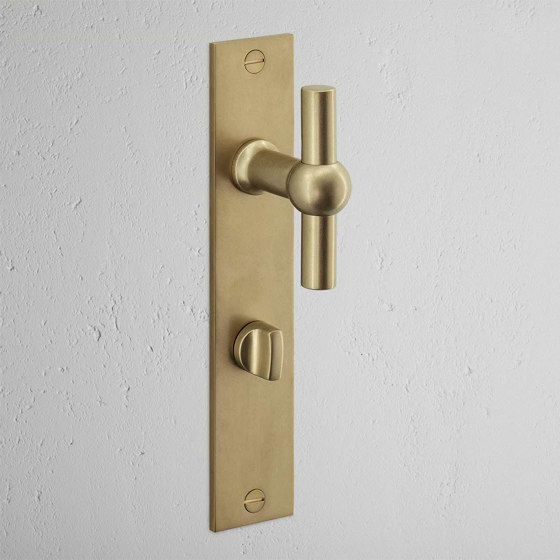 Harper T-Bar Long Plate Sprung Door Handle & Thumbturn | Knob handles | Corston Architectural Detail