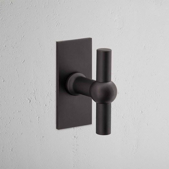 Harper T-Bar Short Plate Sprung Door Handle | Knob handles | Corston Architectural Detail