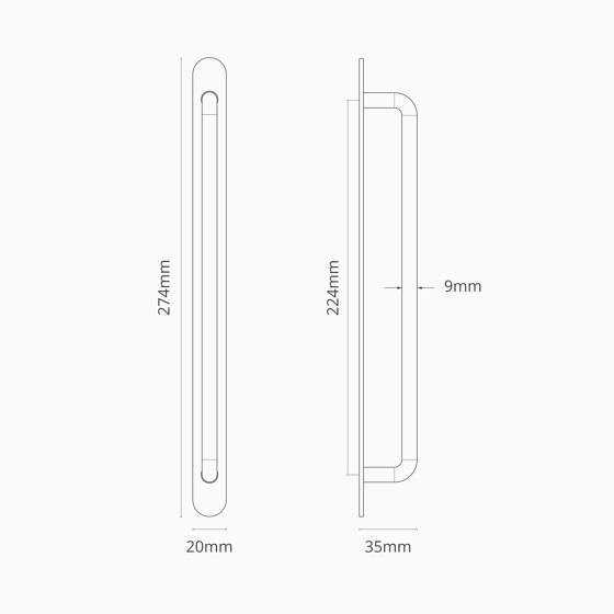 Tirador para muebles Kilburn de 224 mm | Tiradores de puerta | Corston Architectural Detail