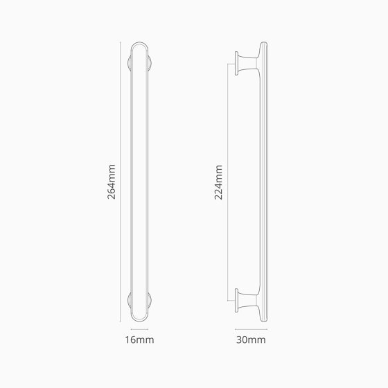 Milliner Furniture Handle 224mm | Pull handles | Corston Architectural Detail