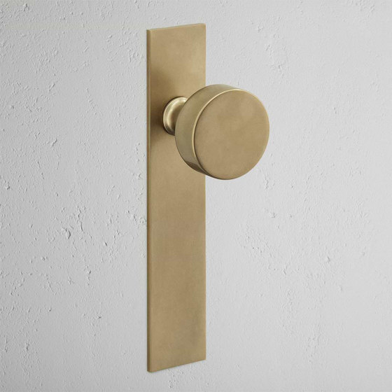 Onslow Long Plate Fixed Door Knob | Knob handles | Corston Architectural Detail