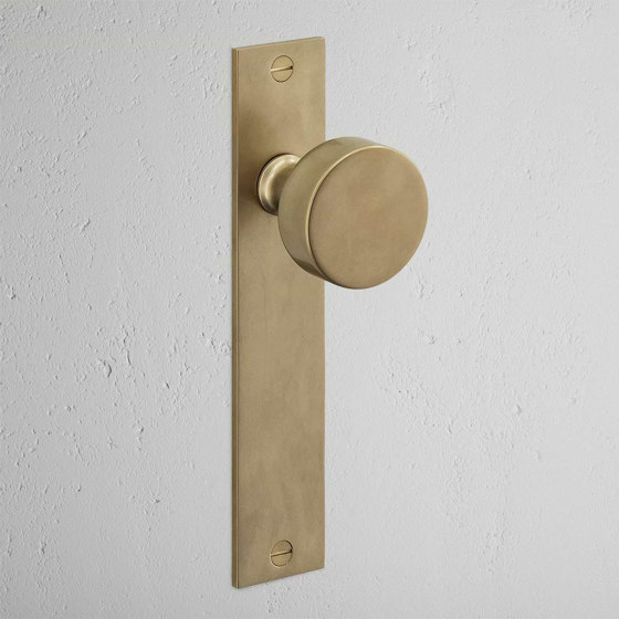 Onslow Long Plate Fixed Door Knob | Knob handles | Corston Architectural Detail