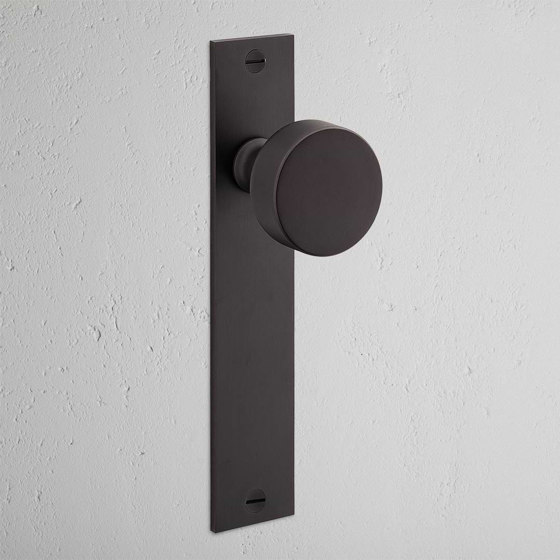 Onslow Long Plate Sprung Door Knob | Knob handles | Corston Architectural Detail