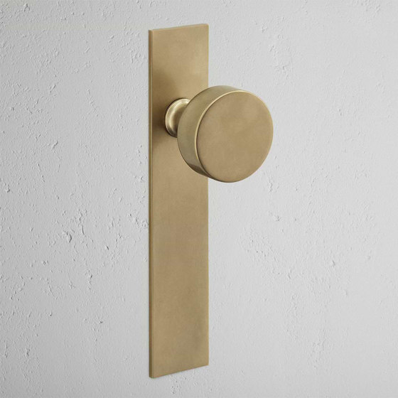 Onslow Long Plate Sprung Door Knob | Knob handles | Corston Architectural Detail