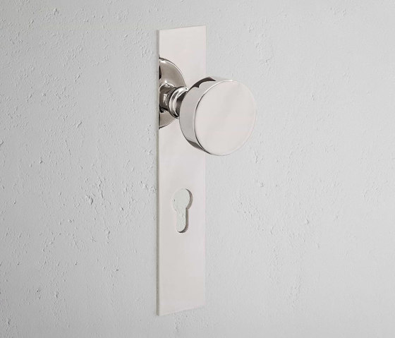 Onslow Long Plate Sprung Door Knob & Euro Lock | Knob handles | Corston Architectural Detail