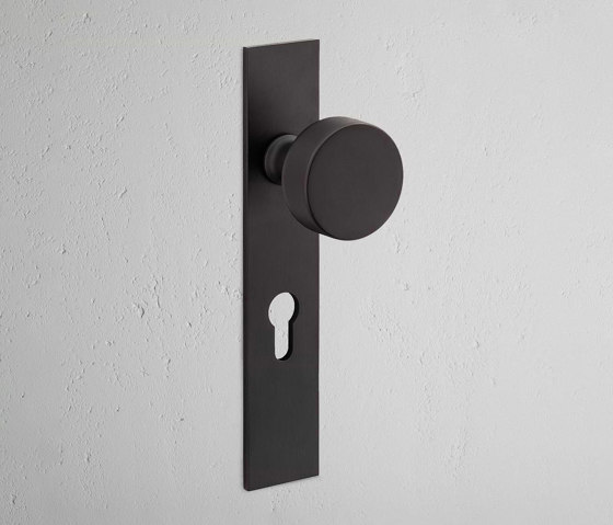 Onslow Long Plate Sprung Door Knob & Euro Lock | Knob handles | Corston Architectural Detail