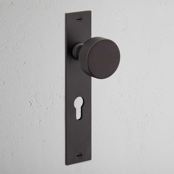 Onslow Long Plate Sprung Door Knob & Euro Lock | Knob handles | Corston Architectural Detail