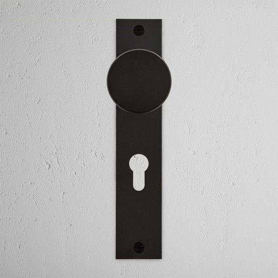 Onslow Pomello per porta con Molla e Serratura Euro su Placca Lunga | Pomoli porta | Corston Architectural Detail