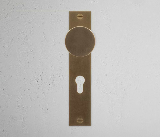 Onslow Pomello per porta con Molla e Serratura Euro su Placca Lunga | Pomoli porta | Corston Architectural Detail