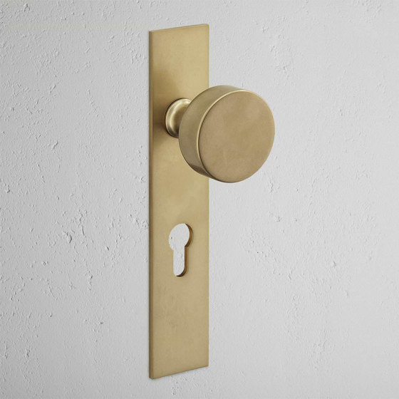 Onslow Long Plate Sprung Door Knob & Euro Lock | Knob handles | Corston Architectural Detail