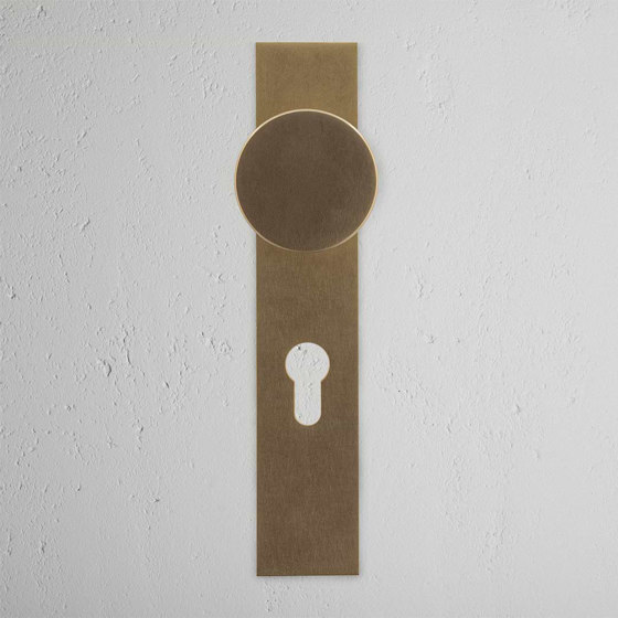 Onslow Long Plate Sprung Door Knob & Euro Lock | Knob handles | Corston Architectural Detail