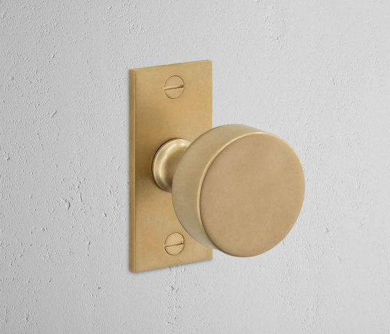 Onslow Short Plate Sprung Door Knob | Knob handles | Corston Architectural Detail