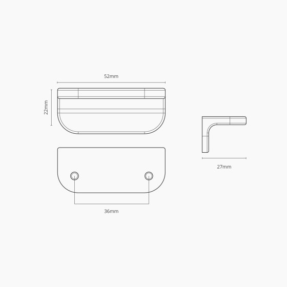 Oxford Furniture Handle 36mm | Pull handles | Corston Architectural Detail