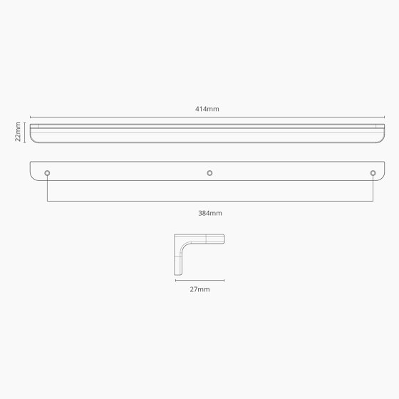 Oxford Kantengriff (384 mm) | Türgriffe | Corston Architectural Detail