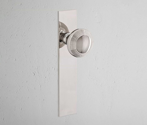 Poplar Long Plate Fixed Door Knob | Knob handles | Corston Architectural Detail