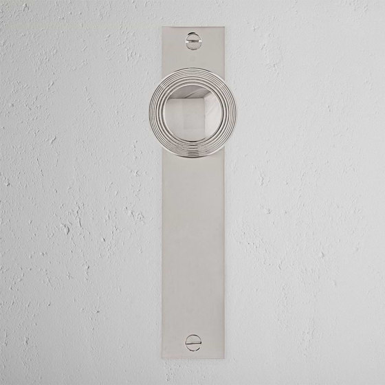 Pomo para puertas Poplar con placa larga (fijo) | Pomos | Corston Architectural Detail