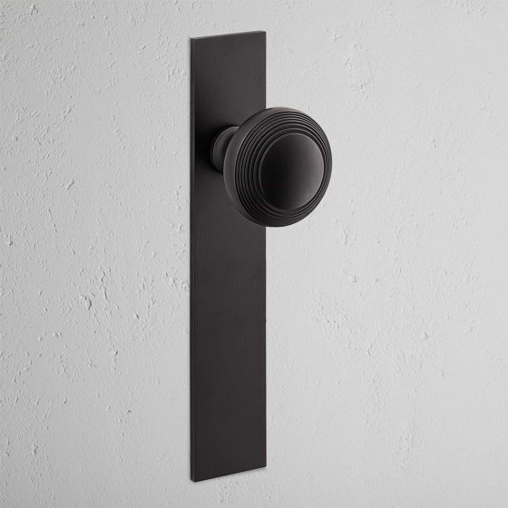 Poplar Long Plate Fixed Door Knob | Knob handles | Corston Architectural Detail