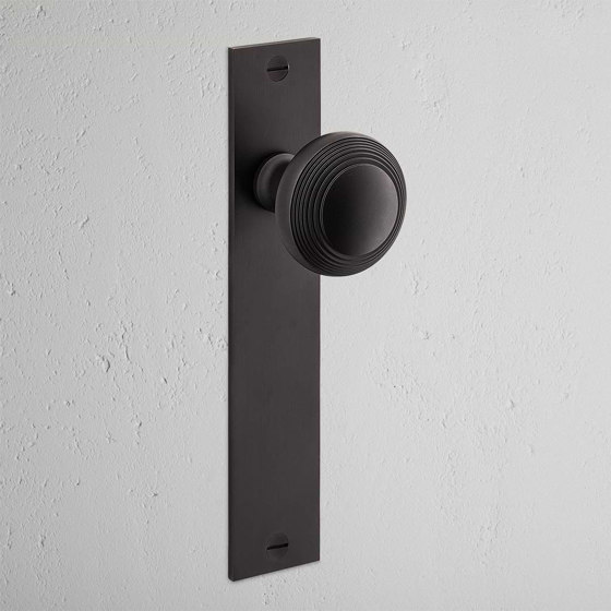 Poplar Long Plate Fixed Door Knob | Knob handles | Corston Architectural Detail