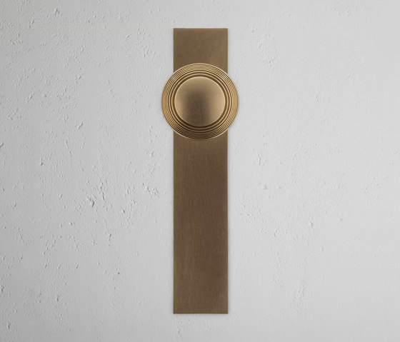 Pomo para puertas Poplar con placa larga (fijo) | Pomos | Corston Architectural Detail