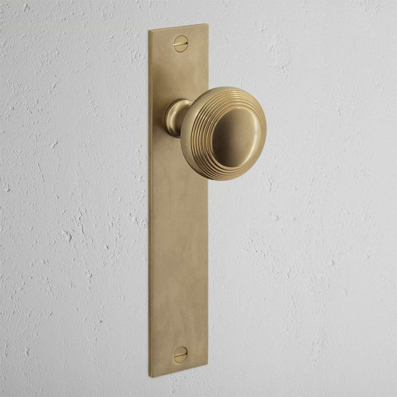 Poplar Long Plate Fixed Door Knob | Knob handles | Corston Architectural Detail