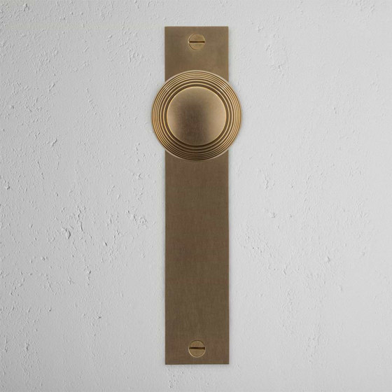 Poplar Bouton de Porte à Ressort à Plaque Longue | Boutons de porte | Corston Architectural Detail