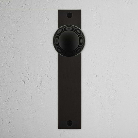 Poplar Long Plate Sprung Door Knob | Knob handles | Corston Architectural Detail