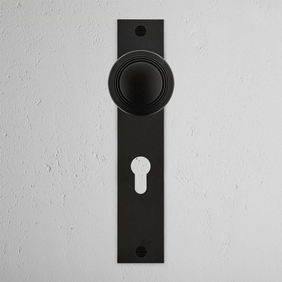 Poplar Long Plate Sprung Door Knob & Euro Lock | Knob handles | Corston Architectural Detail