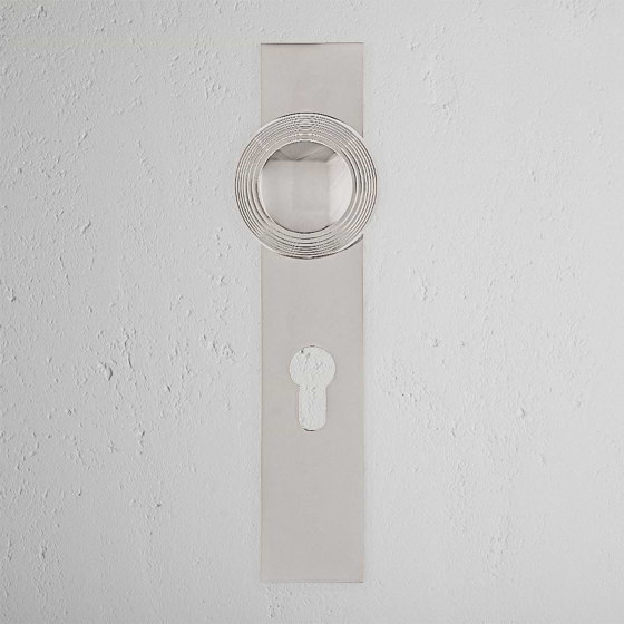 Poplar Long Plate Sprung Door Knob & Euro Lock | Knob handles | Corston Architectural Detail