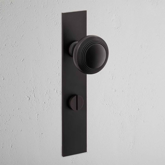 Poplar Long Plate Sprung Door Knob & Thumbturn | Knob handles | Corston Architectural Detail