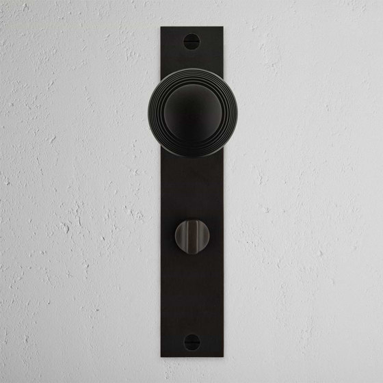 Poplar Long Plate Sprung Door Knob & Thumbturn | Knob handles | Corston Architectural Detail