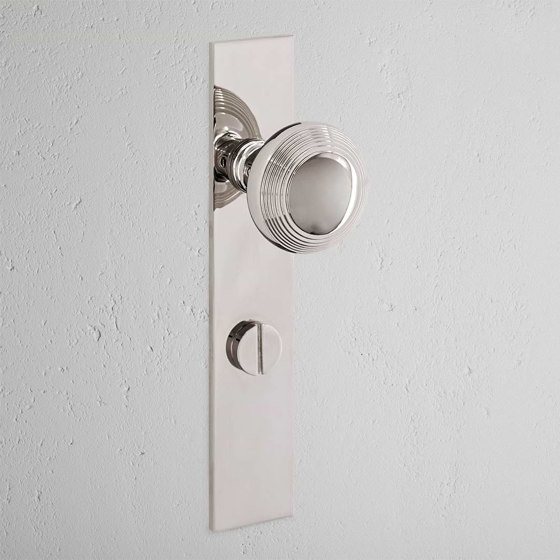 Poplar Long Plate Sprung Door Knob & Thumbturn | Knob handles | Corston Architectural Detail