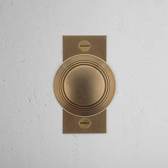 Poplar Short Plate Fixed Door Knob | Knob handles | Corston Architectural Detail