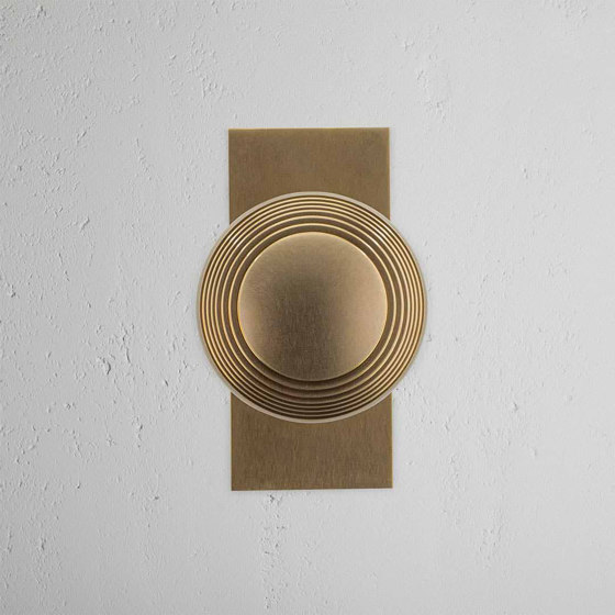 Poplar Short Plate Sprung Door Knob | Knob handles | Corston Architectural Detail