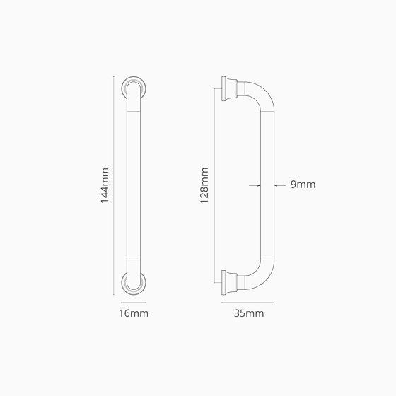 Sycamore Furniture Handle 128mm | Pull handles | Corston Architectural Detail