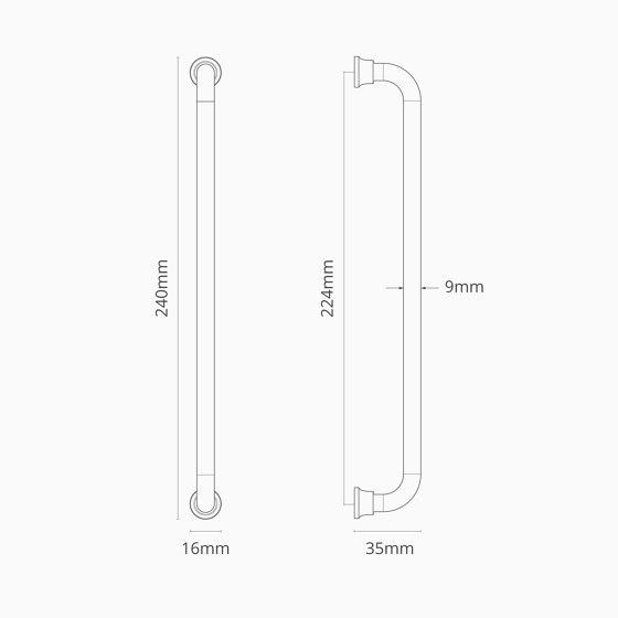 Sycamore Möbelgriff (224 mm) - Poliertes Nickel | Türgriffe | Corston Architectural Detail