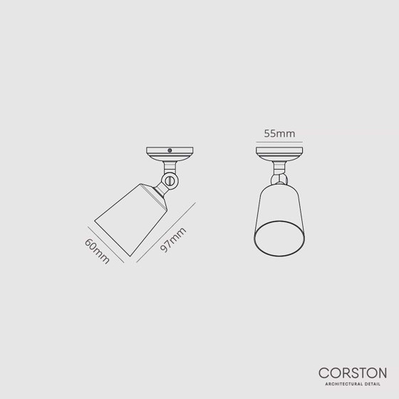 Baylis Single 50mm Spotlight | Ceiling lights | Corston Architectural Detail