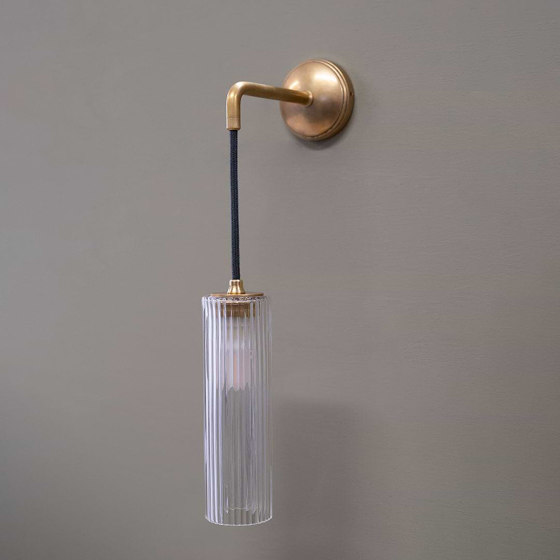 Claremont Small Hanging Wall Light Fluted Glass | Wall lights | Corston Architectural Detail