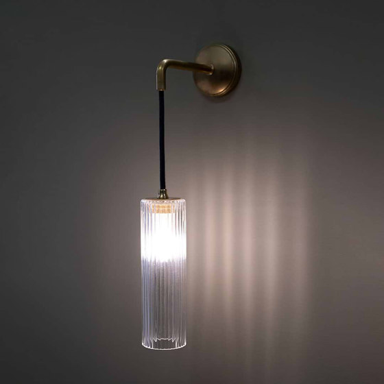 Claremont Small Hanging Wall Light Fluted Glass | Wall lights | Corston Architectural Detail