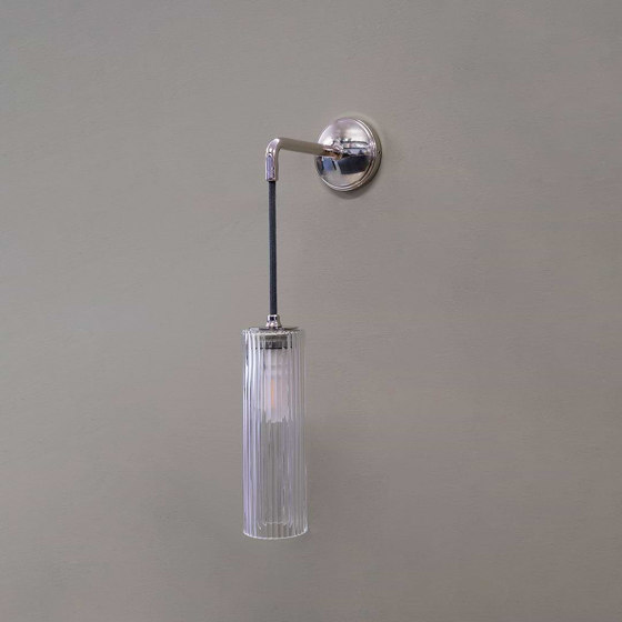 Claremont Small Hanging Wall Light Fluted Glass | Wall lights | Corston Architectural Detail