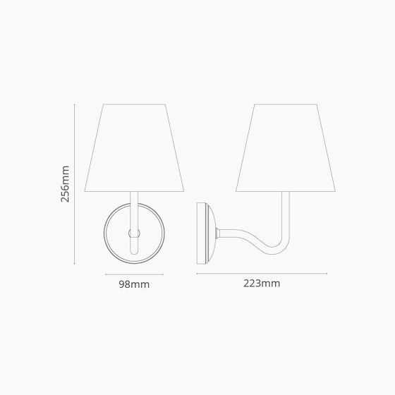 Malvern Medium-Wandleuchte Basaltgrau | Wandleuchten | Corston Architectural Detail