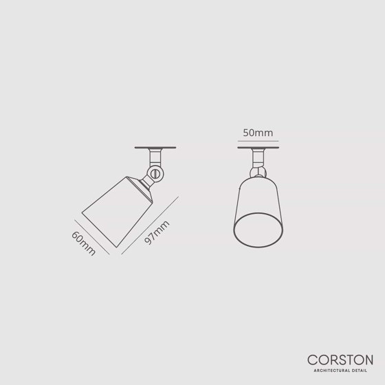 Perryn Single 50mm Spotlight | Ceiling lights | Corston Architectural Detail