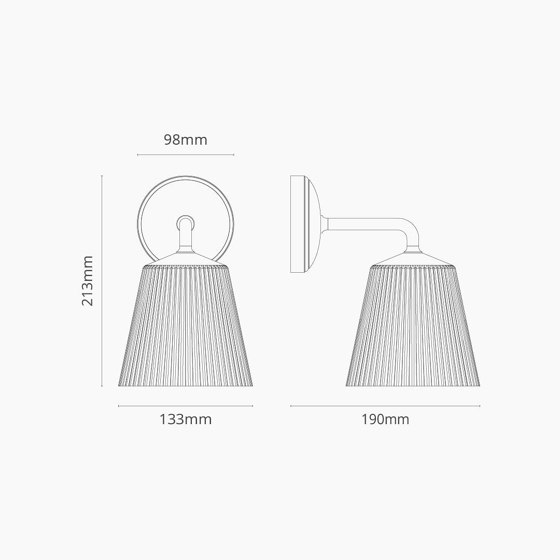 Richmond Medium-Wandleuchte geriffeltes Glas | Wandleuchten | Corston Architectural Detail