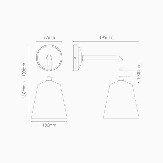 Richmond Small Hanging Wall Light | Wall lights | Corston Architectural Detail