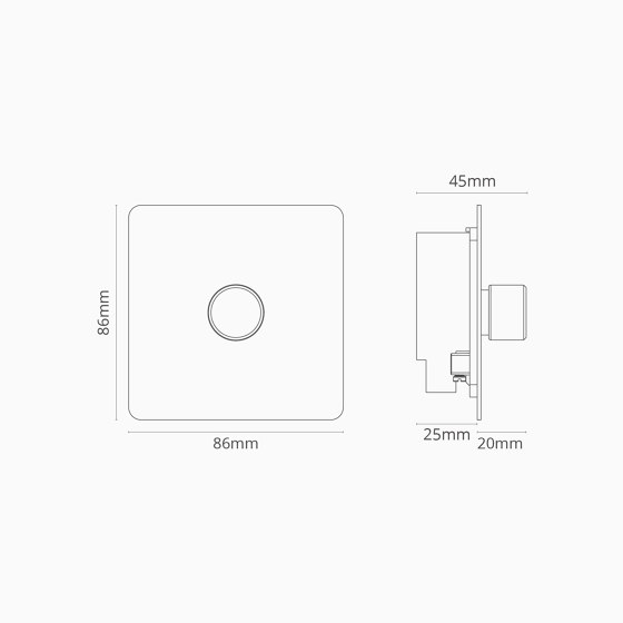 1G Two Way Dimmer Switch | Rotary dimmers | Corston Architectural Detail