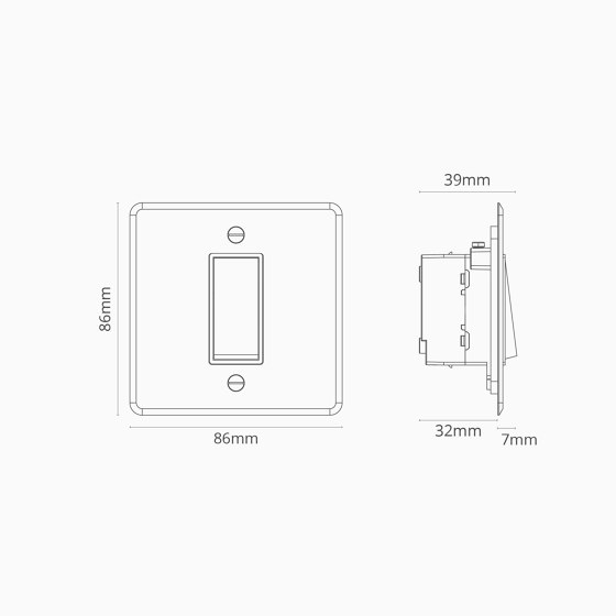 1G Two Way Rocker Switch | Interruptores basculantes | Corston Architectural Detail