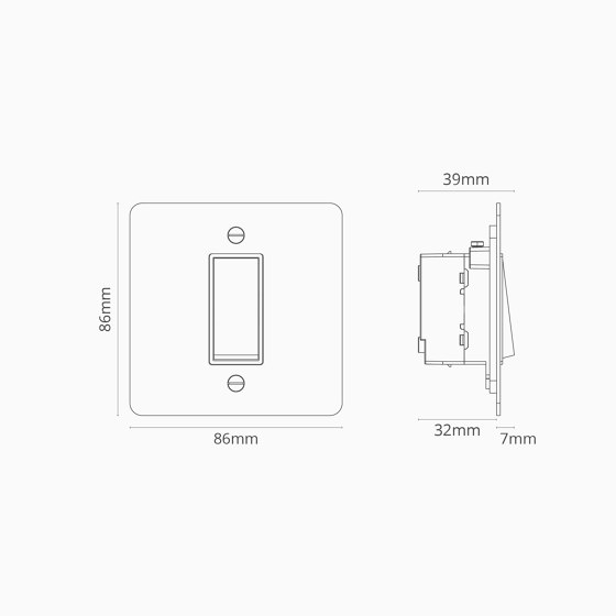 1G Two Way Rocker Switch | Kippschalter | Corston Architectural Detail