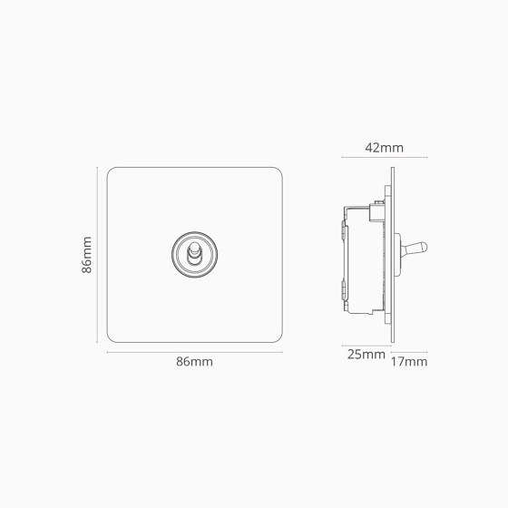 1G Two Way Toggle Switch | Kippschalter | Corston Architectural Detail