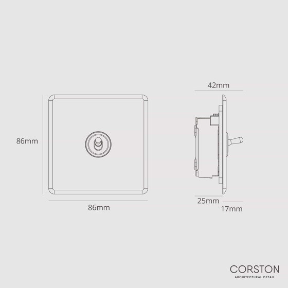 1G Two Way Toggle Switch | Interrupteurs à levier | Corston Architectural Detail