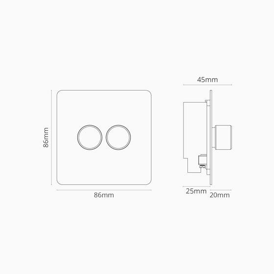 2G Dimmer Switch - Paintable | Reguladores giratorios | Corston Architectural Detail